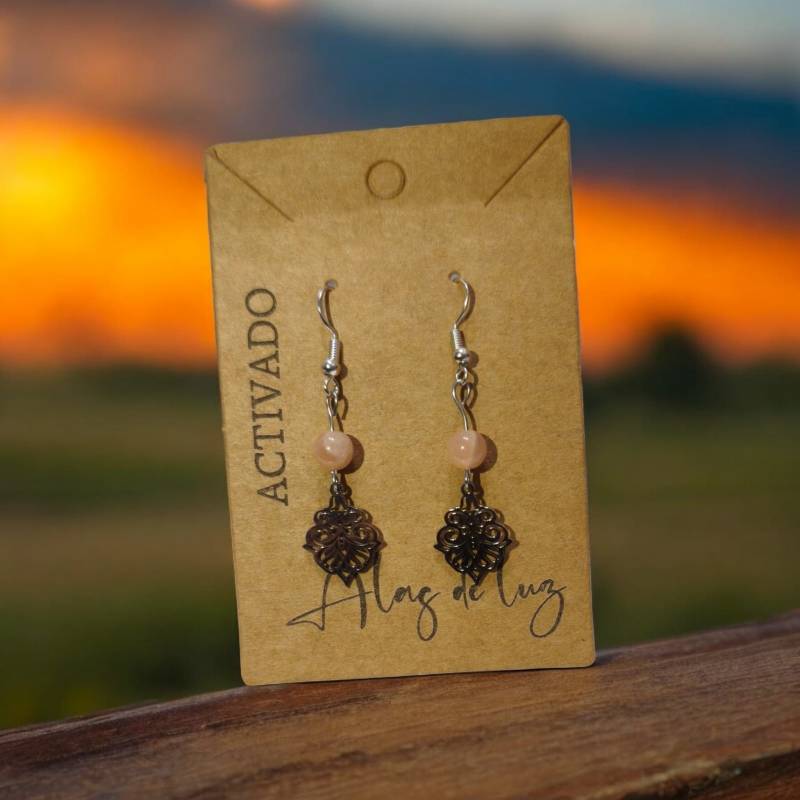 Pendientes Acero con Piedra Sol