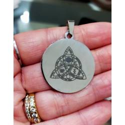 Colgante Acero Sello Arcángeles + Trisquel