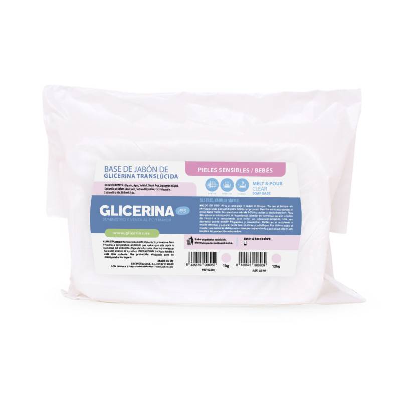 Jabón Base Glicerina Pieles Sensibles 1Kg