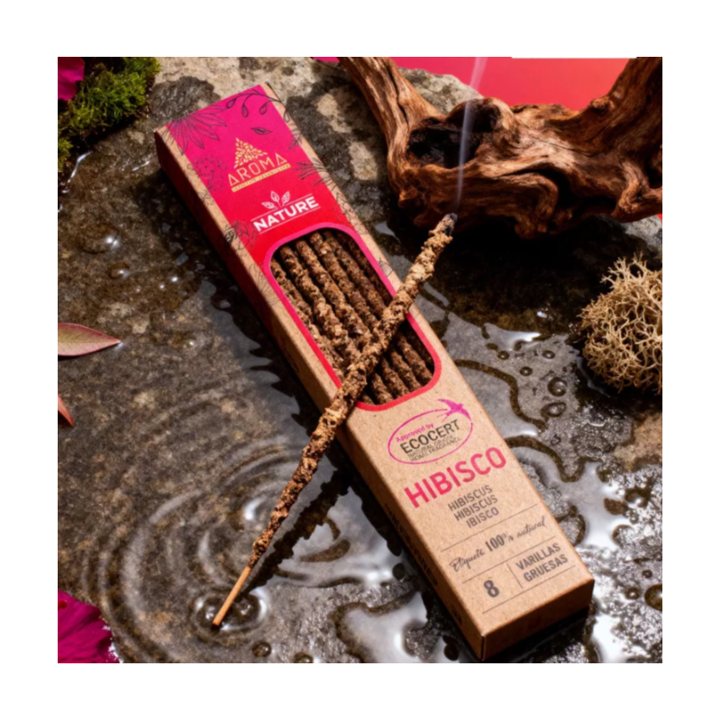 AROMA Incienso Orgánico Hibiscus 25g.