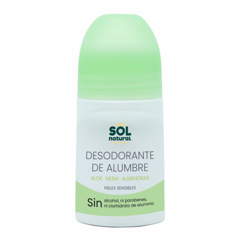 SOL NATURAL Desodorante Líquido de Alumbre Aloe y Neem 75ml