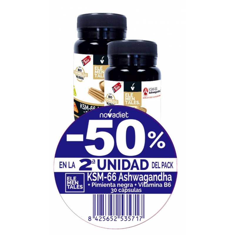 NOVADIET Pack Ashwagandha KSM-66 30 Comprimidos