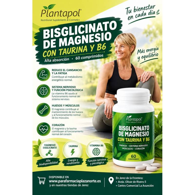 PLANTAPOL Bisglicinato de Magnesio 60 Comprimidos