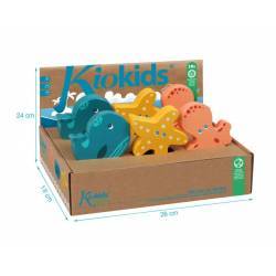 KIOKIDS Sonajero De Madera Animales Marinos