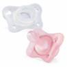 CHICCO Chupete Mini Soft Silicona Rosa 0-2M 2Und