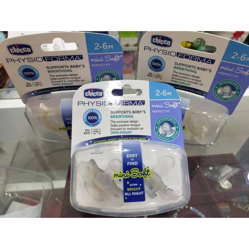 CHICCO Chupete Nocturno Mini Soft 2-6m 2u.