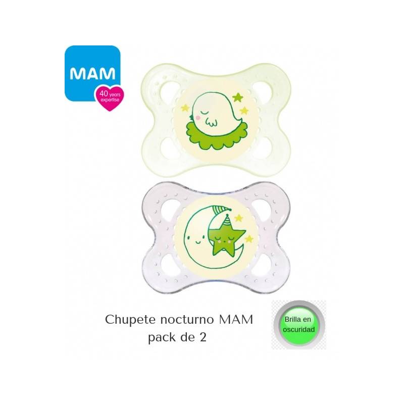 MAM Night Verde Chupete Silicona 0-6m