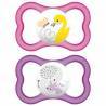 MAM Chupete Air Silicona Rosa +6m Animal 2u