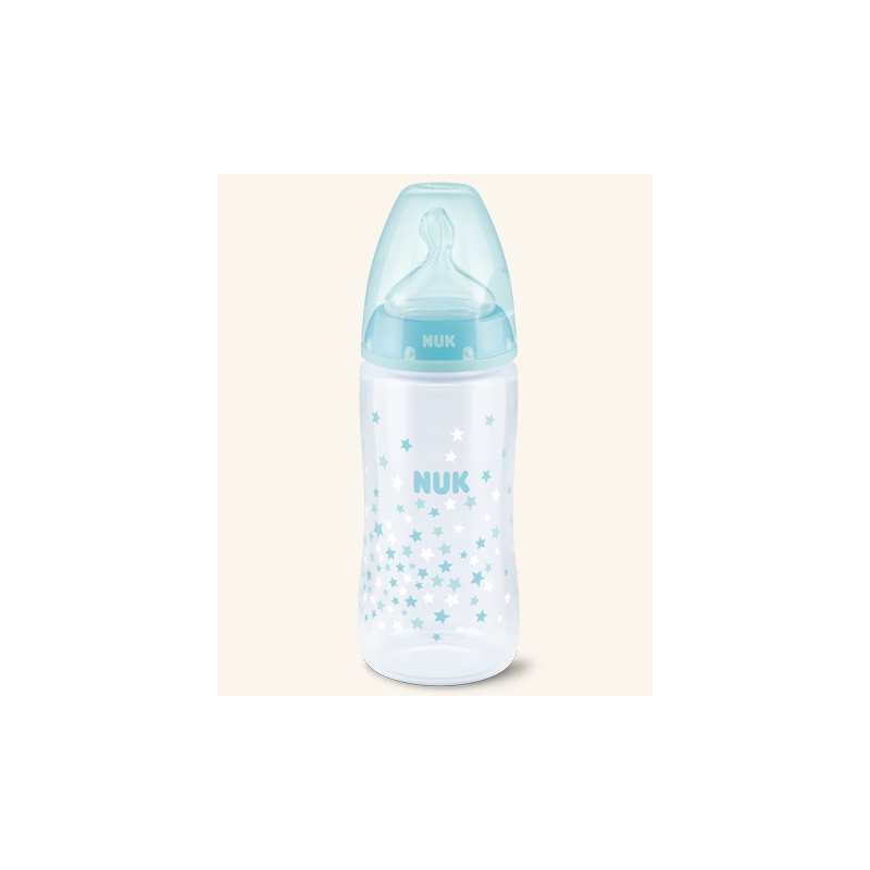 NUK Biberon Silicona 6-18M Tetina-L 300ML Control Temperatura