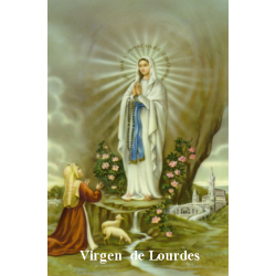 Estampa Virgen de Lourdes...