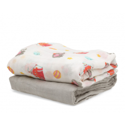 KIOKIDS Pack Muselinas Gris...