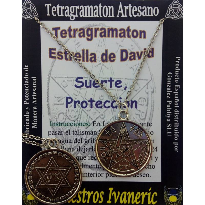 Colgante Tetragramaton Estrella De David