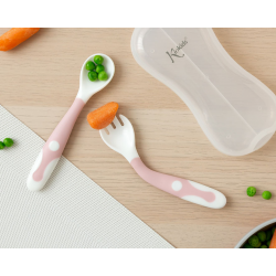 KIOKIDS Set Cubiertos Plegables Rosa