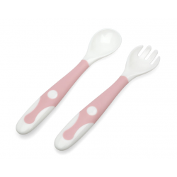 KIOKIDS Set Cubiertos Plegables Rosa