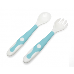 KIOKIDS Set Cubiertos Plegables Azul