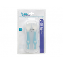KIOKIDS Set Cubiertos Plegables Azul