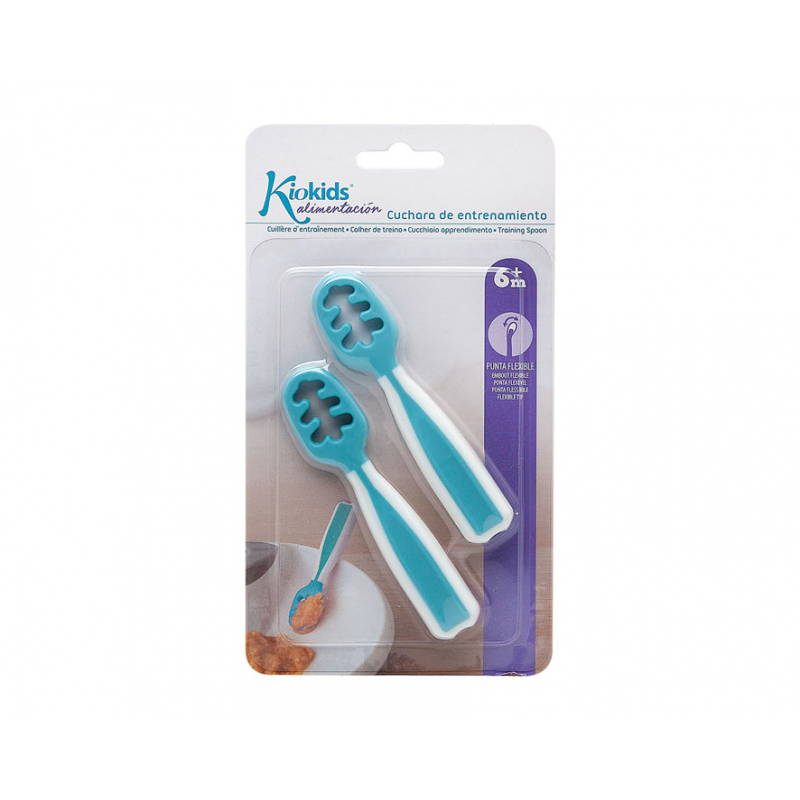 KIOKIDS Set Cucharas Entrenamiento Azul