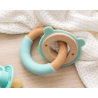 KIOKIDS Mordedor Silicona-Madera Oso Turquesa