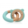 KIOKIDS Mordedor Silicona-Madera Oso Turquesa