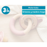 KIOKIDS Mordedor Silicona-Madera Conejo Rosa