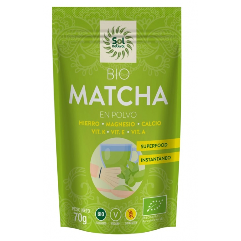 SOL NATURAL Matcha Polvo BIO 70g