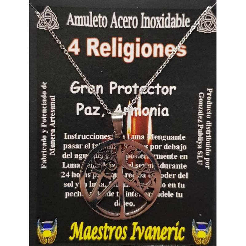 Colgante Acero 4 Religiones