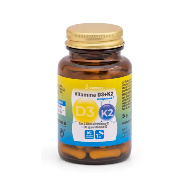 PLAMECA Vitamina D3 + K2 60 Cápsulas Vegetales