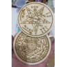 Placa Madera 7 Arcángeles + Tetragrammaton