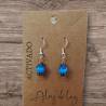 Pendientes Plata Ojo  Gato Azul + Ojo Tigre