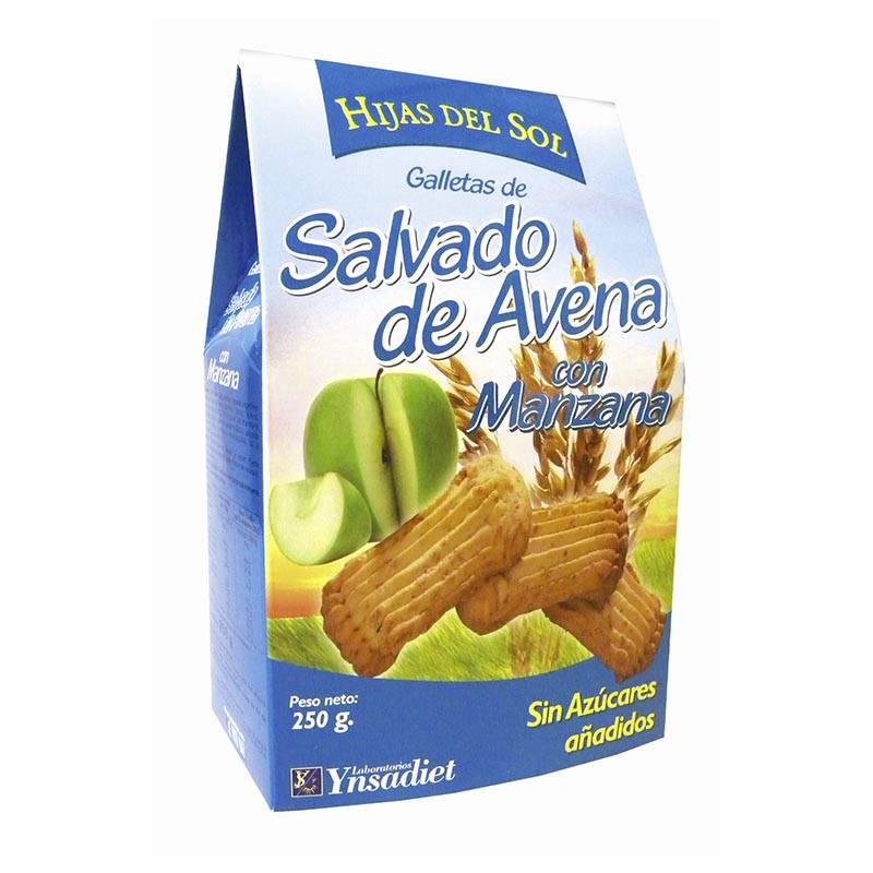 YNSADIET Galletas Salvado Avena con Manzana 250g