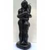 Vela Hombre y Mujer Entrelazada Negro 18cm