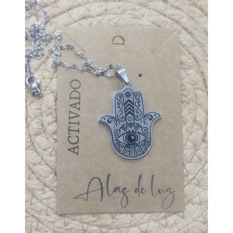Collar Mano Fátima con Tetragrammatón