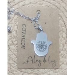 Collar Mano Fátima con Tetragrammatón