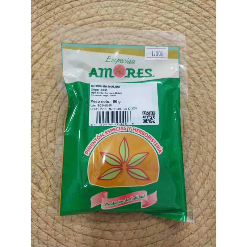 ESPECIAS A. Cúrcuma Molida 50g.